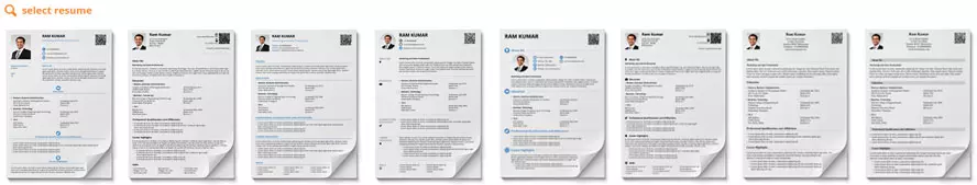 all types of resume design here